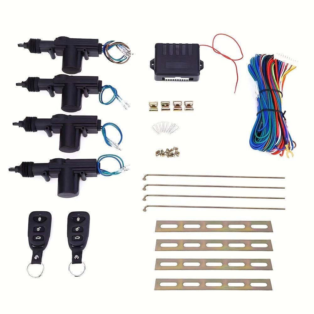 Universal Car Door Lock Kit with Remote Control Central Locking System Trunk Release ABS