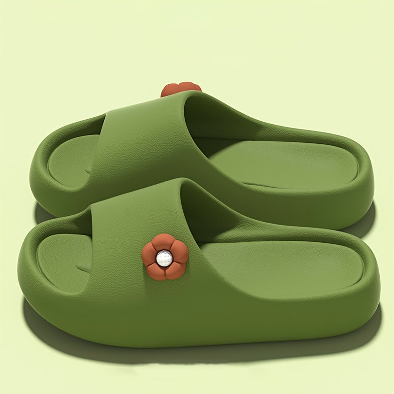 Women's Cotton Casual Slide Sandals Thick Sole Indoor Outdoor Slippers