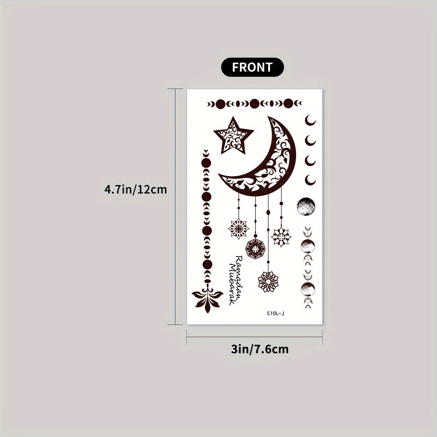 10 Sheets Ramadan Temporary Tattoos for Men and Women Eid Al-Fitr Body Art