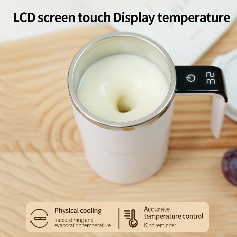 Electric Mixing Cup with LCD Display, Rechargeable, 5000 RPM Motor