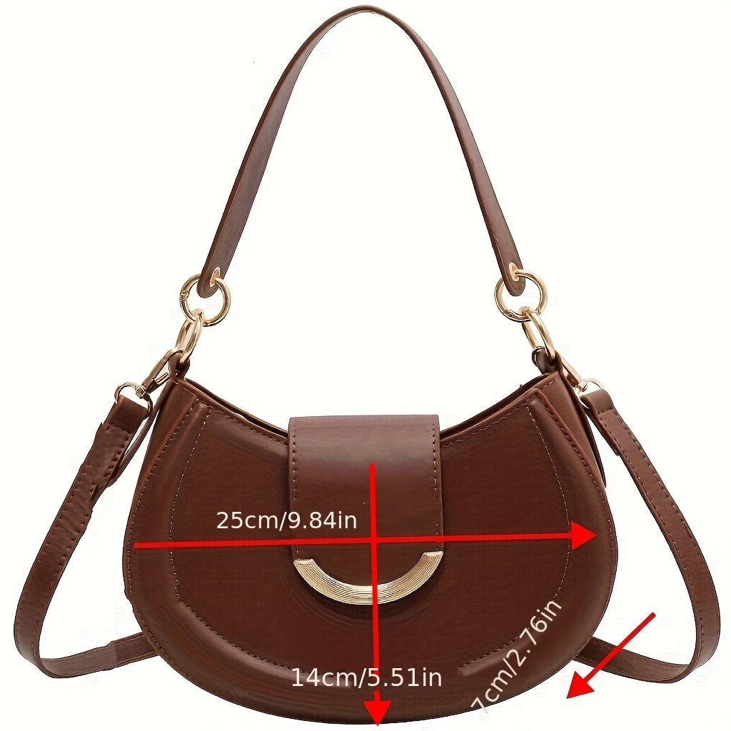 Urban Crossbody Bag in Multiple Colors with Kiss Lock Closure and Polyester Lining