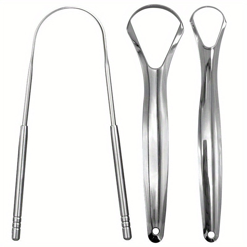 Stainless Steel Tongue Cleaner for Fresh Breath Halitosis Reduction