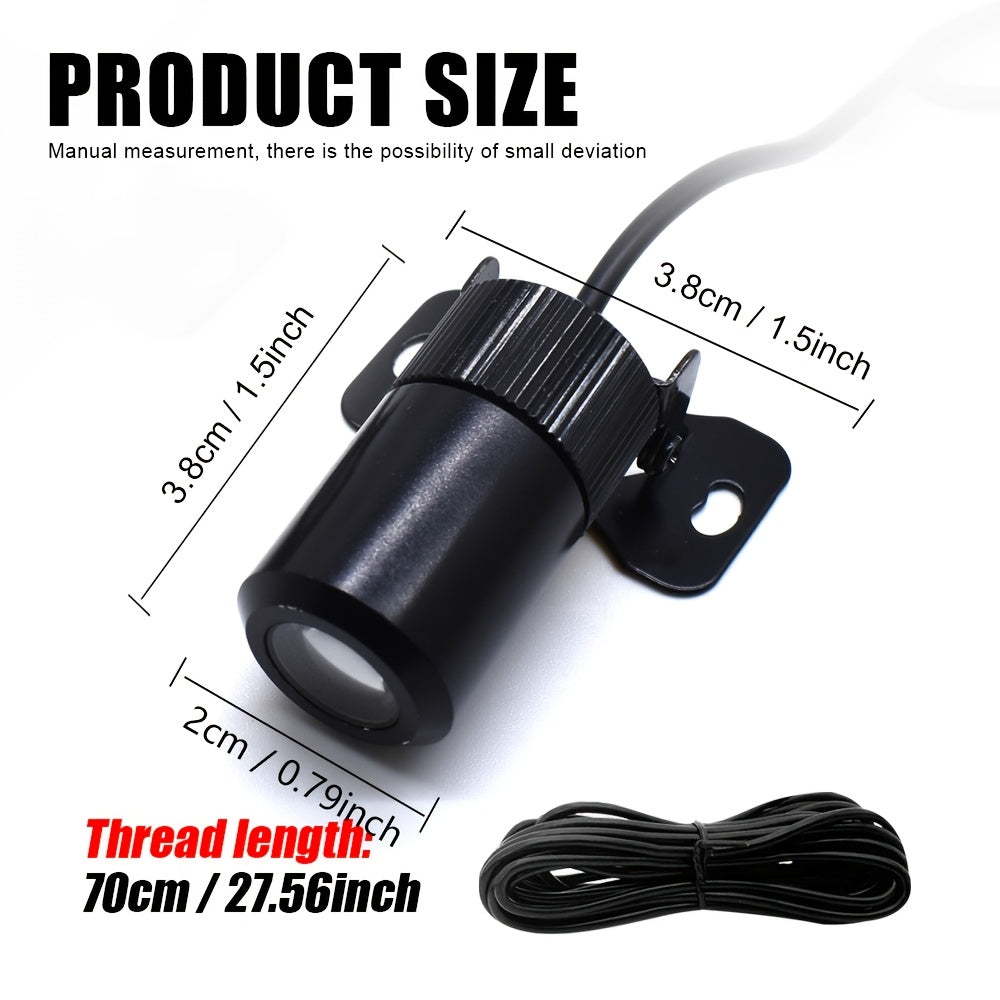 Luces de seguridad de calavera de neón LED para coche y motocicleta, cableadas a 12-24V, advertencia de colisión, decoración