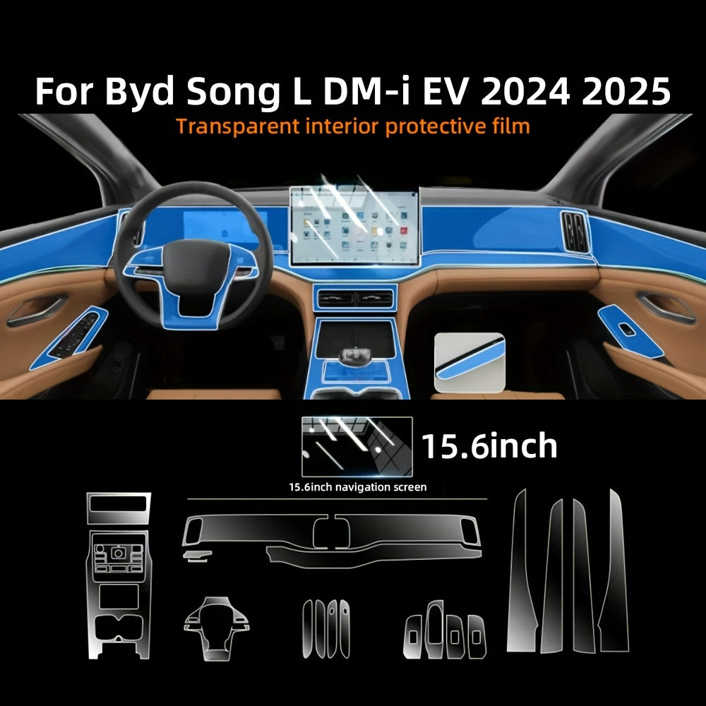 Car Screen Protector Kit for 2024-2025 BYD Song L EV TPU Scratch-Resistant Waterproof