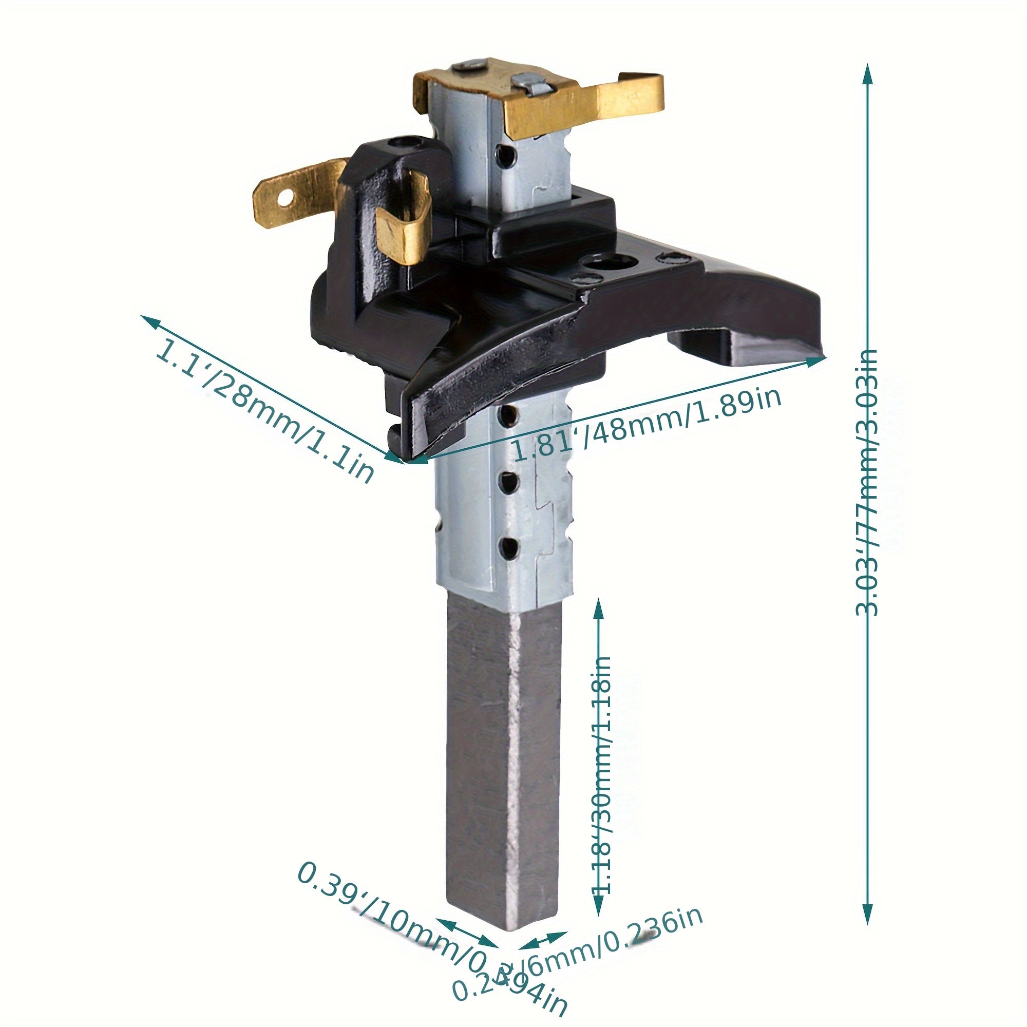 Vacuum Cleaner Carbon Brushes 6x10x30mm Pack of Two for Various Brands