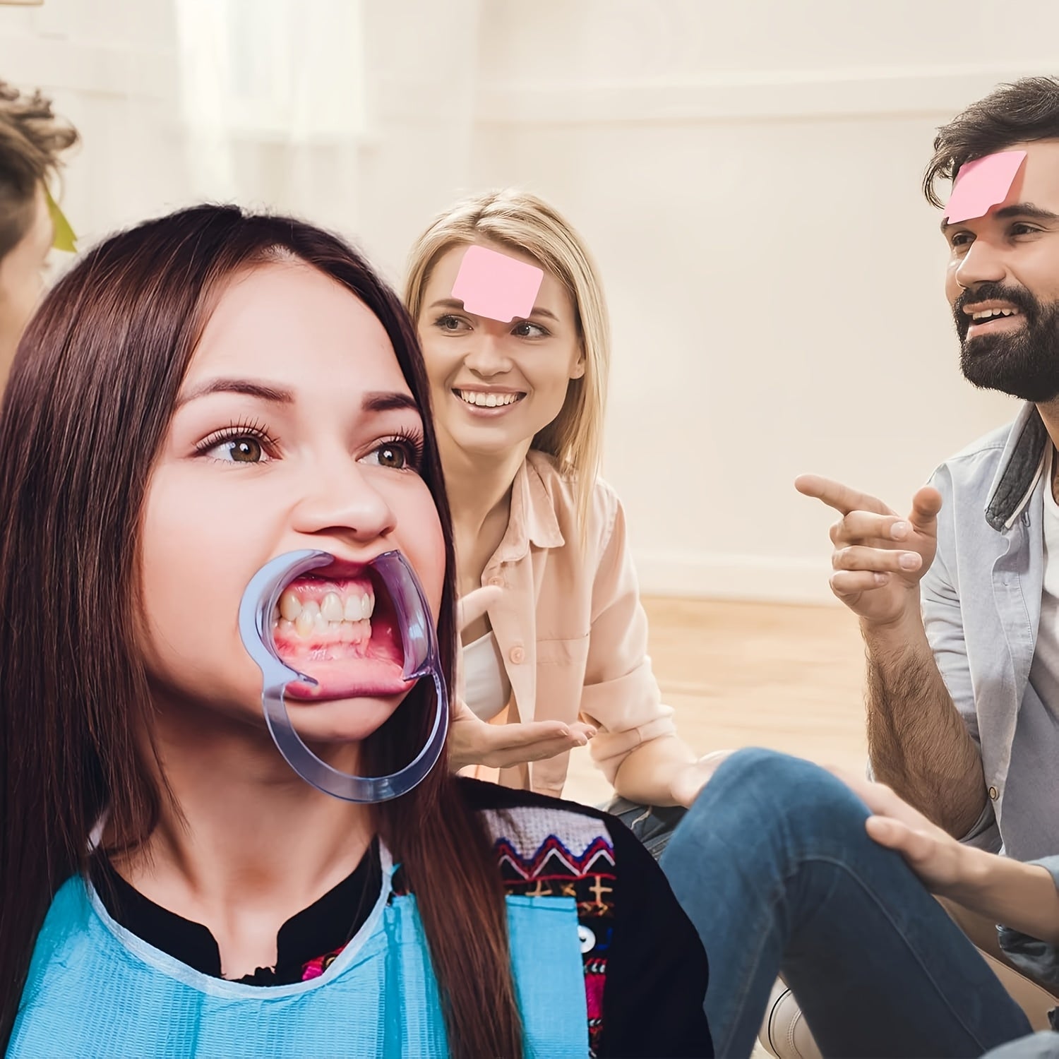 5-Pack Blue C-Type Dental Mouth Openers for Models and Teaching Materials