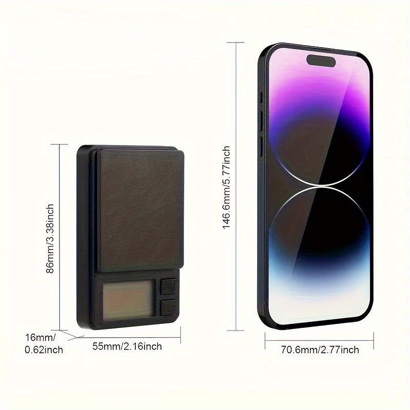 Digital Pocket Scale T2 Precision Gram Weighing Tool LCD Display Tare Function