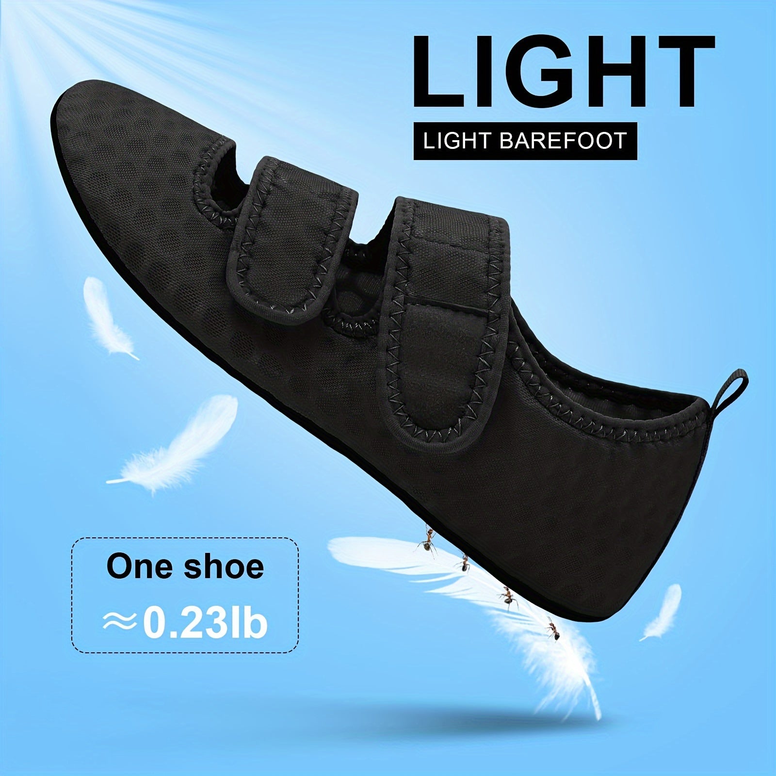 Water Shoes for Women & Men, Breathable & Quick-Dry, Adjustable, Rubber Sole