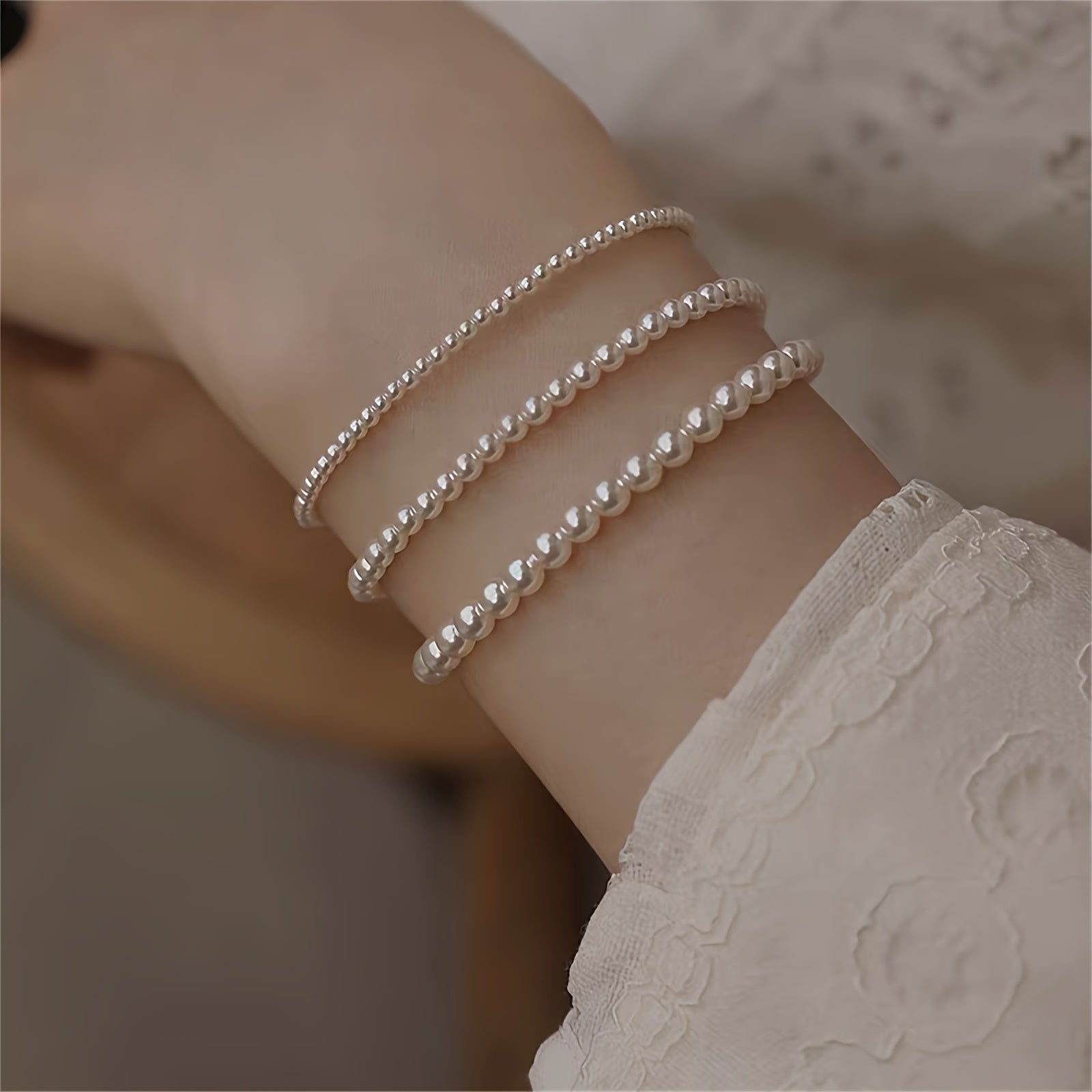 Women’s Freshwater Pearl Bracelet Set Elegant Jewelry for Everyday or Special Occasions
