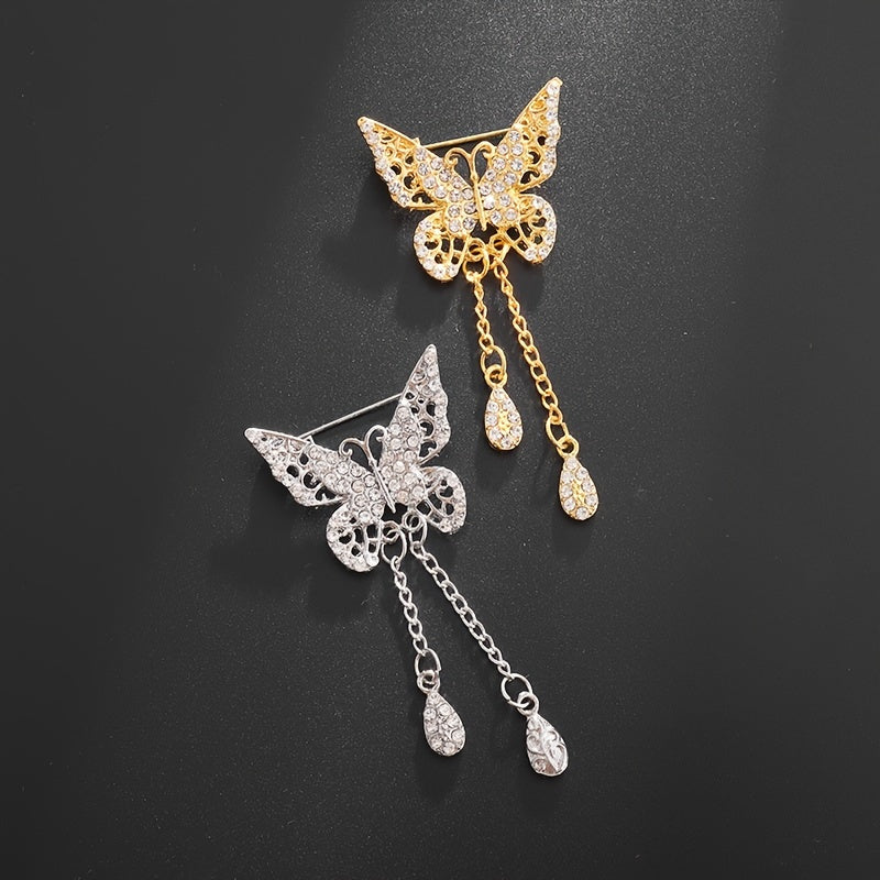 Women's Butterfly Brooch Pendant for Elegant Dresses and Formal Wear