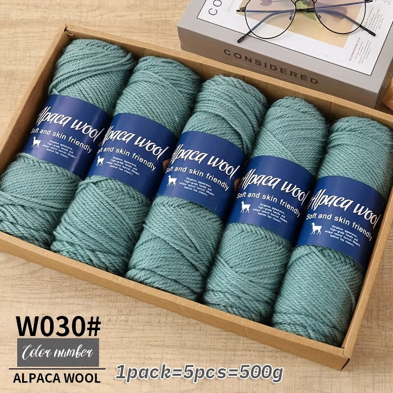 Multicolor Alpaca Wool Yarn Bundle 95 Percent Alpaca 5 Percent Polyester 100g Balls for Knitting Crocheting Winter Crafts