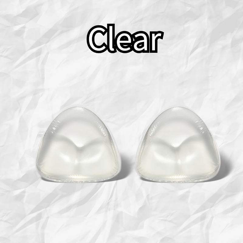 Silicone Triangle Bra Pads Solid Color Reusable Swimwear Bikinis Insert Pads