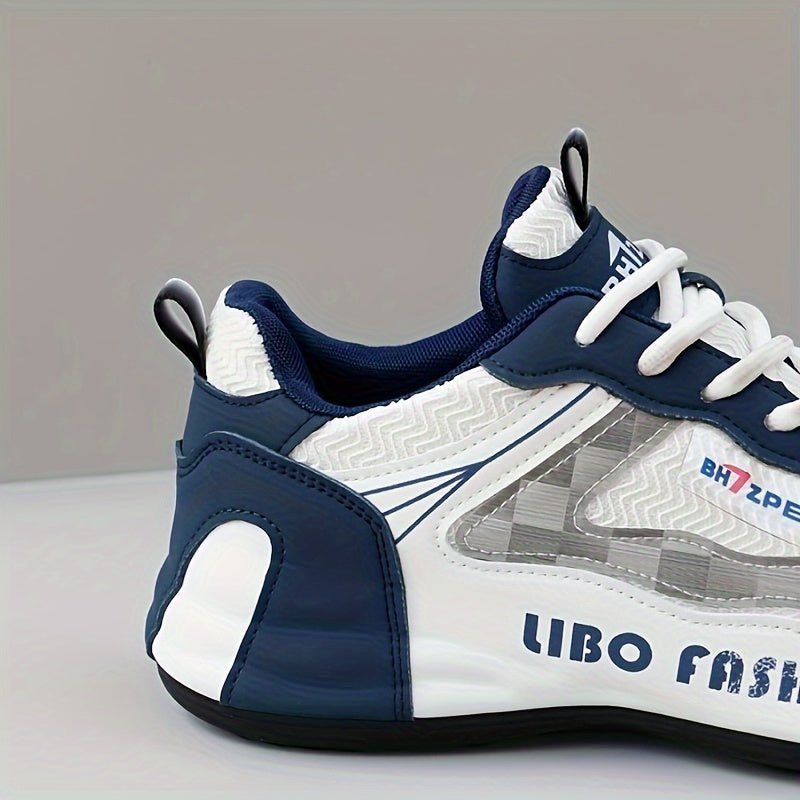 Men's Breathable Lace-Up Sneakers for Outdoor Running and Casual Wear