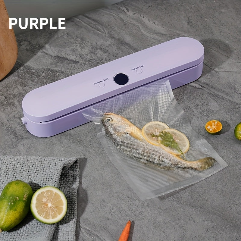 Sellador de alimentos multifuncional con sistema de vacío recargable por USB para uso en cocina y exterior
