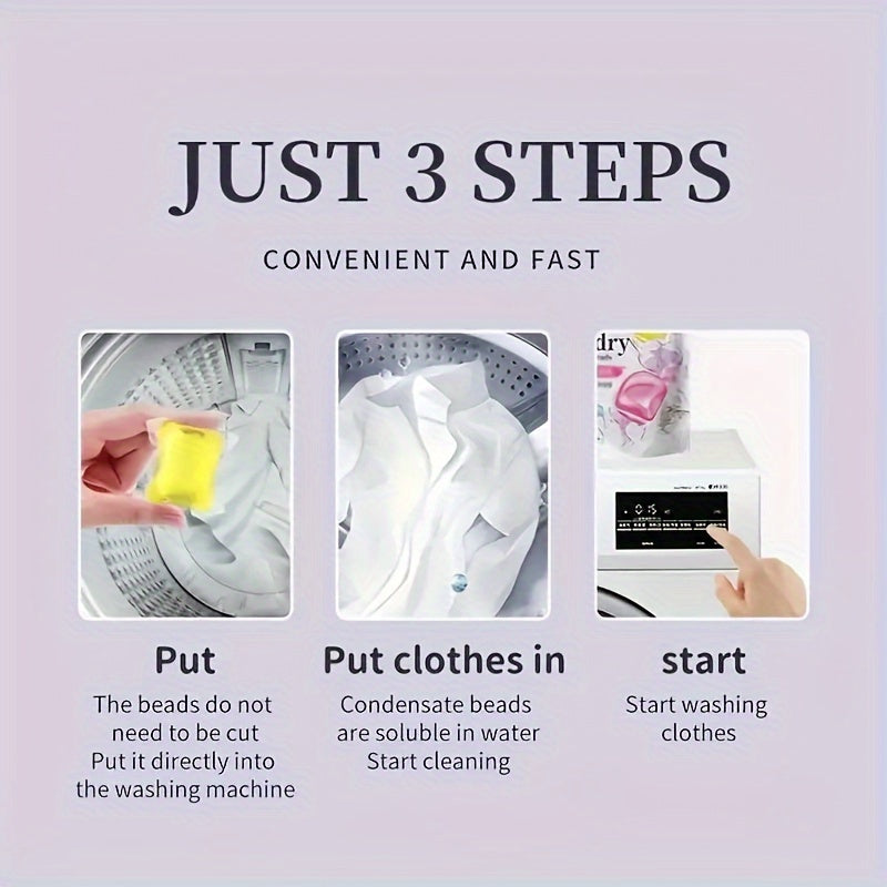 100 Pack Polystyrene Laundry Detergent Pods Water-Soluble Stain and Odor Remover