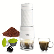 Portable Coffee Maker Hand Press Capsule Ground Brewer for Travel