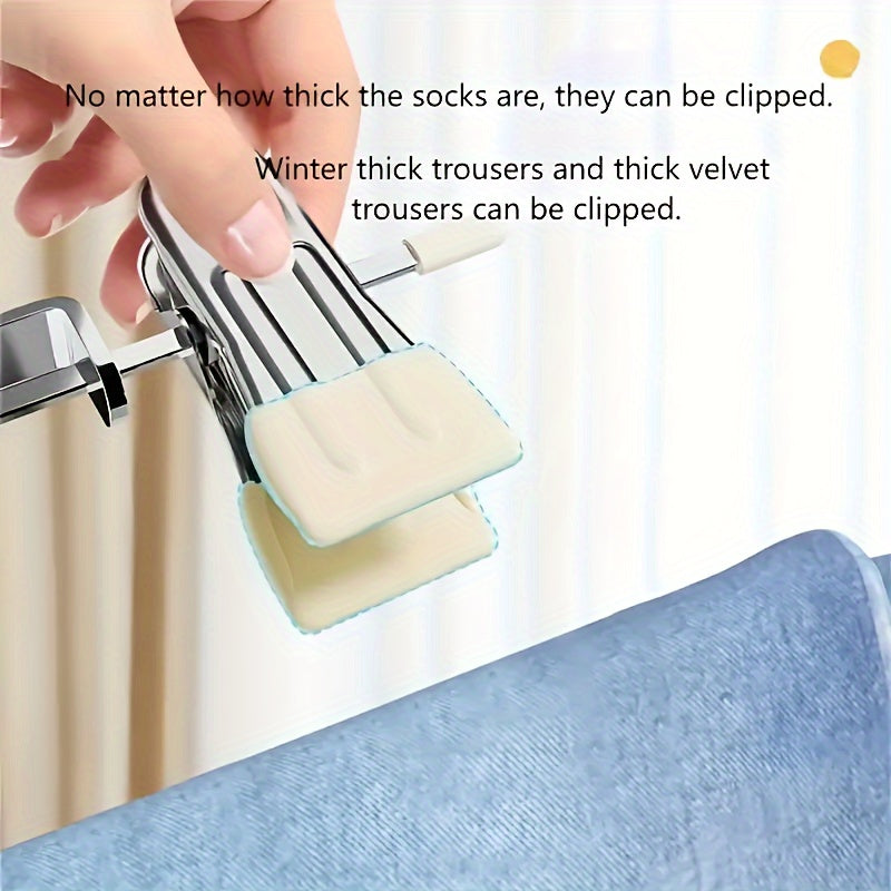 10 ta zanglamaydigan po'latdan tayyorlangan shimlar uchun panjara tutqichlari, kliplar bilan, shimlar, yubkalar, ko'kraklar, sharf va ichki kiyimlar uchun, xonadon, yotoqxona, bolalar uchun joyni tejovchi garderob tashkilotchisi