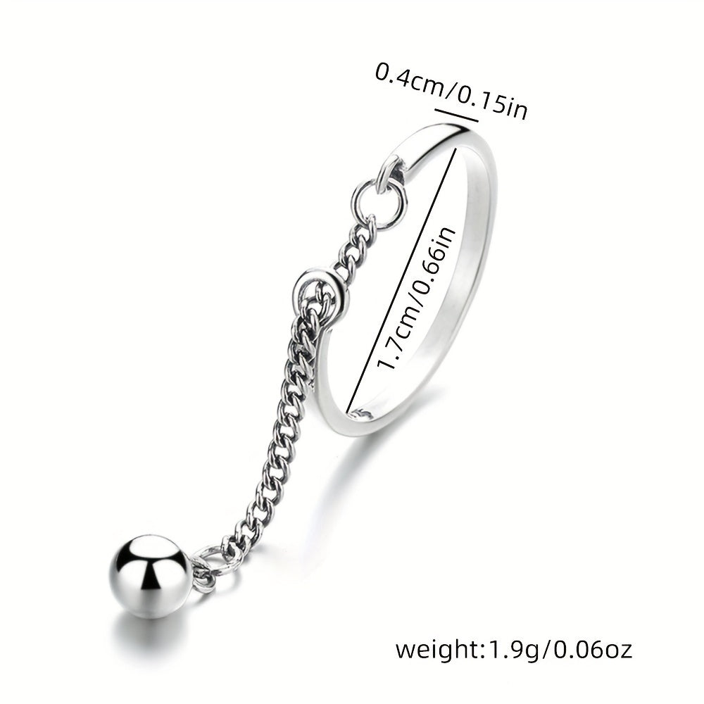 Кольцо с подвеской-талисманом из стерлингового серебра для женщин, элегантное украшение