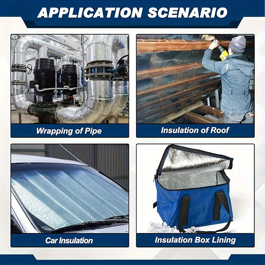 Reflective Aluminum Foil Bubble Insulation Sheet for Windows Doors Cars 2x1m