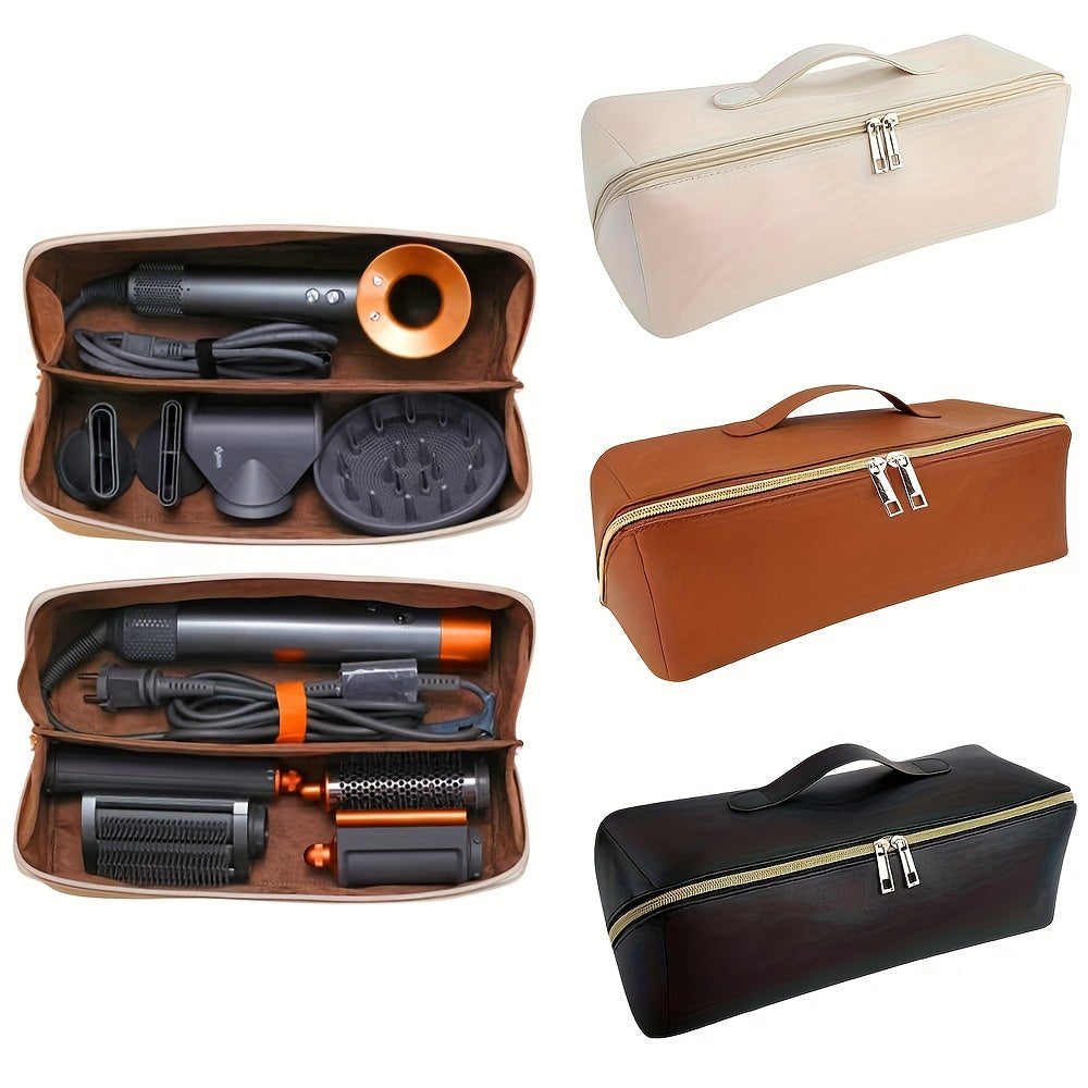 Travel Hair Dryer and Styling Tool Storage Bag Hypoallergenic PU Compact Organizer