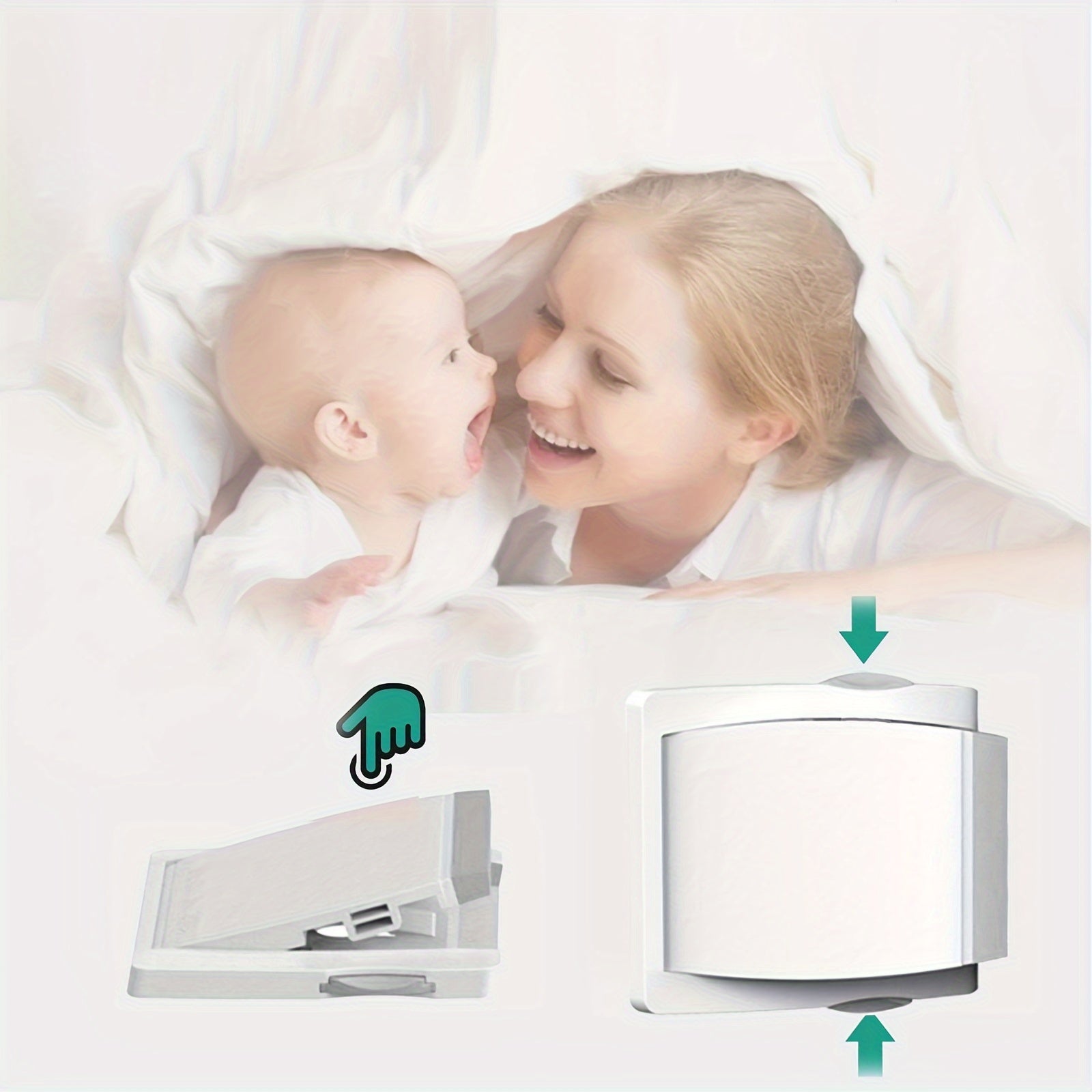 Kids Safety Lock Grey Sliding Guard for Windows and Doors BPA-Free Childproof Lock