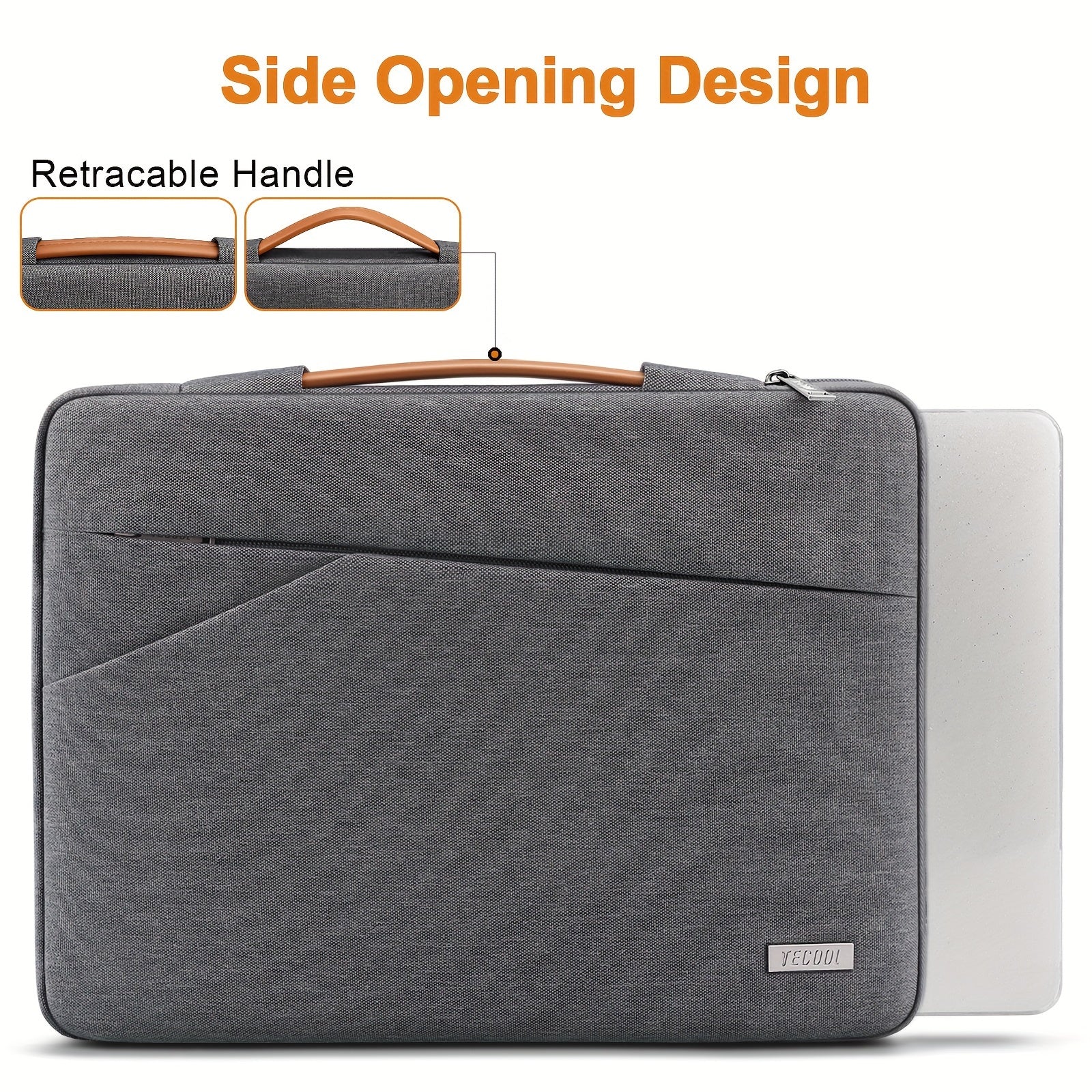 Laptop Sleeve Bag for 13-16 Inch MacBooks Waterproof Shock-Resistant Dark Gray