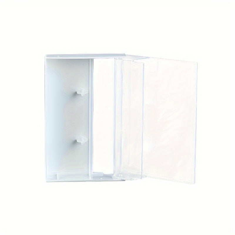 Transparent Plastic Cassette Tape Case Organizer for Audio Storage
