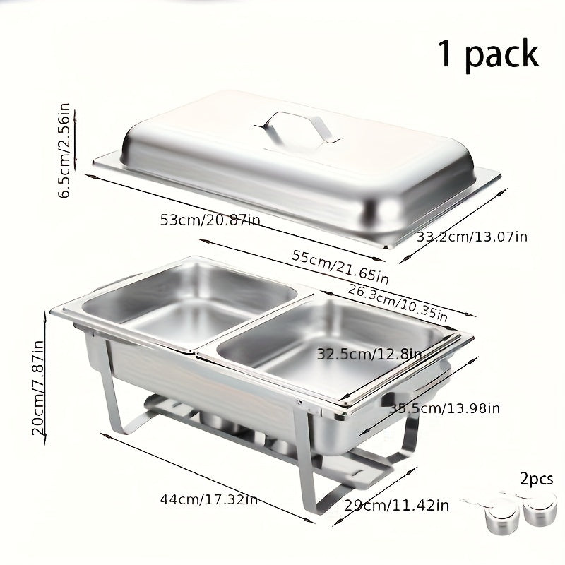 Stainless Steel Buffet Warmer Set for Restaurants and Entertaining