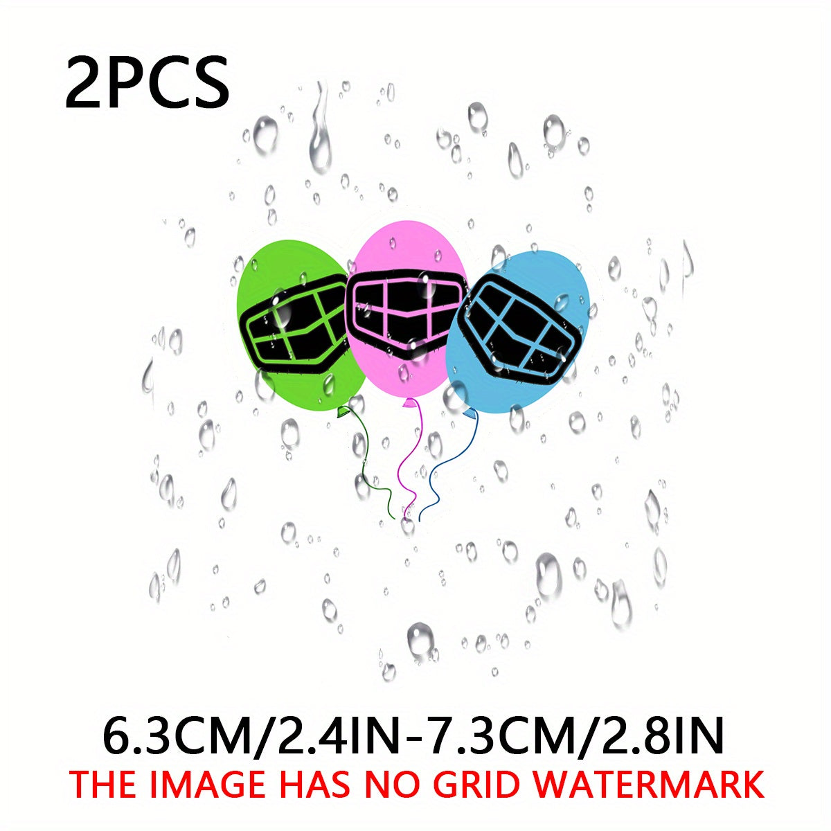 2 Pack Balloon Graphics Vinyl Stickers for Cars and Home Decor