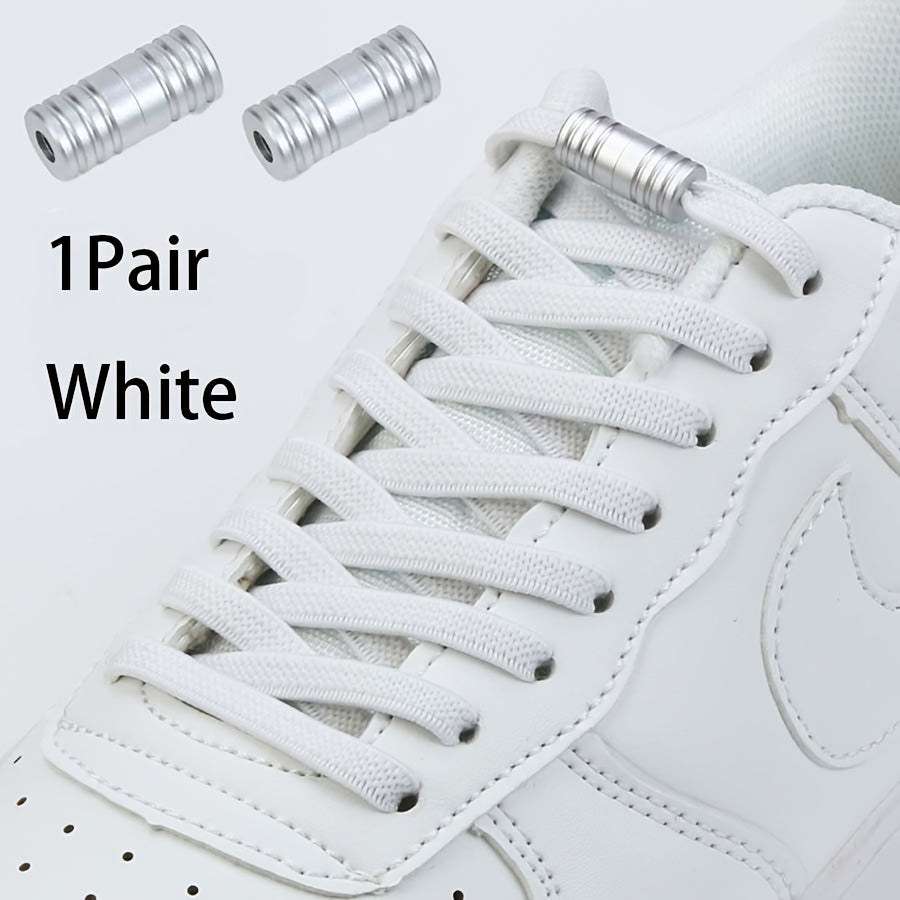 2-Pack Elastic No-Tie Shoelaces for Sneakers, Multi-Color, Locks