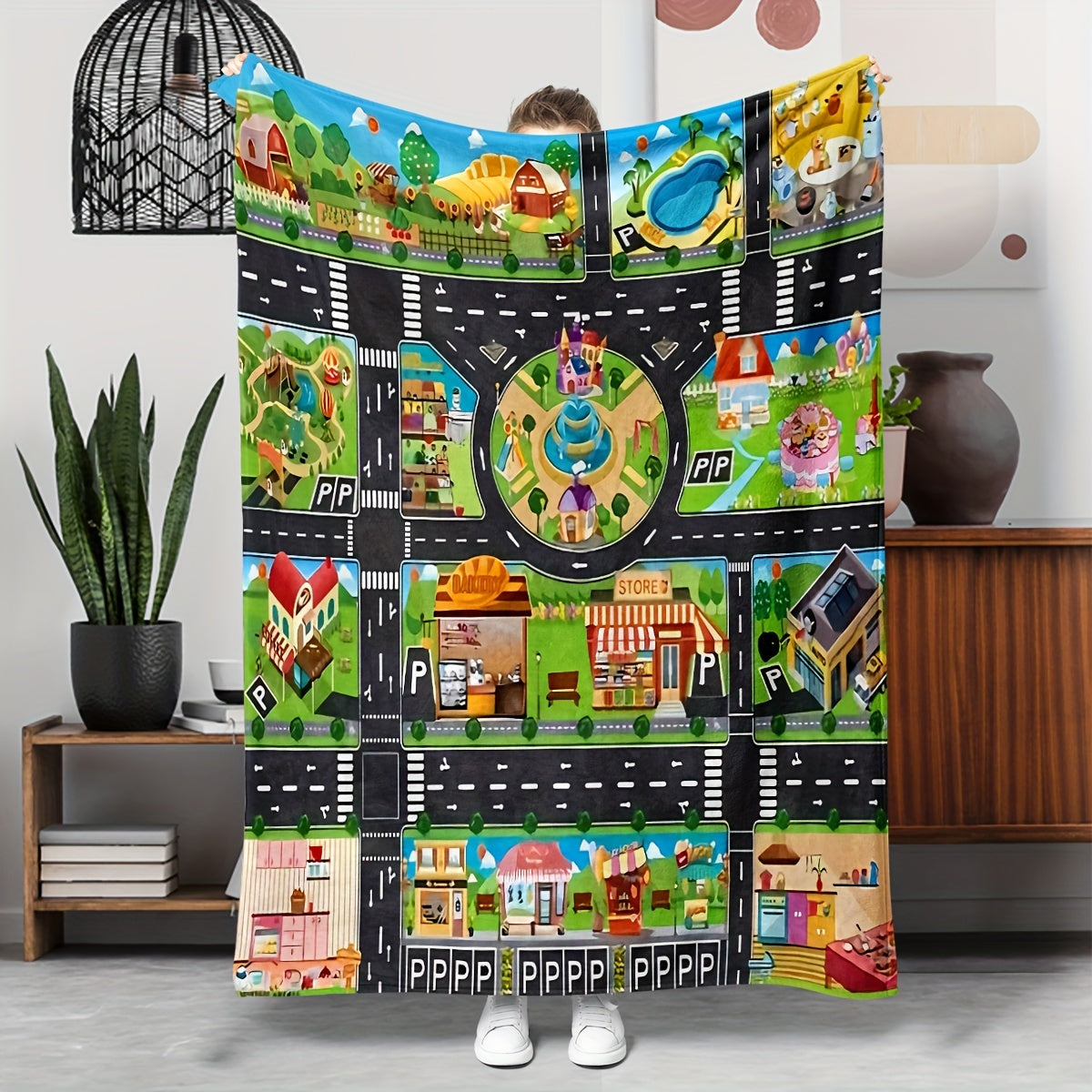 Large Soft Flannel Throw Blanket Hypoallergenic Durable for Couch Bed