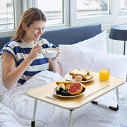 Foldable Laptop Desk with Sturdy Fiberboard Material and Spacious Desktop for Dorms and Study