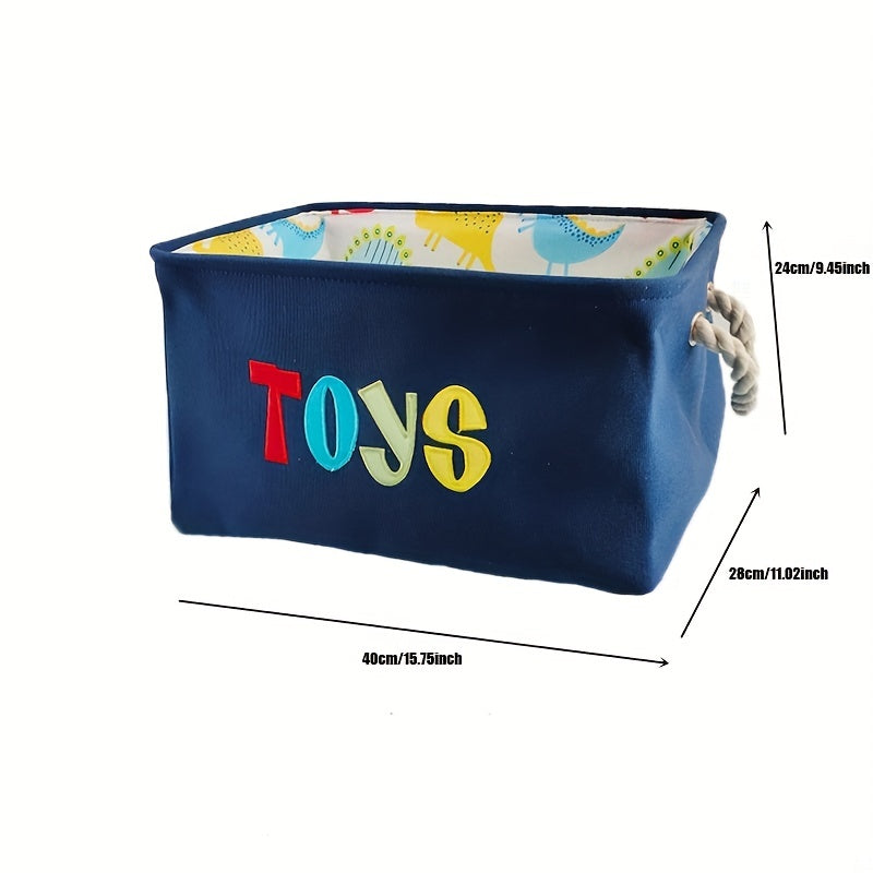 Children's Blue Gift Basket with Toys and Clothes Storage for Holidays