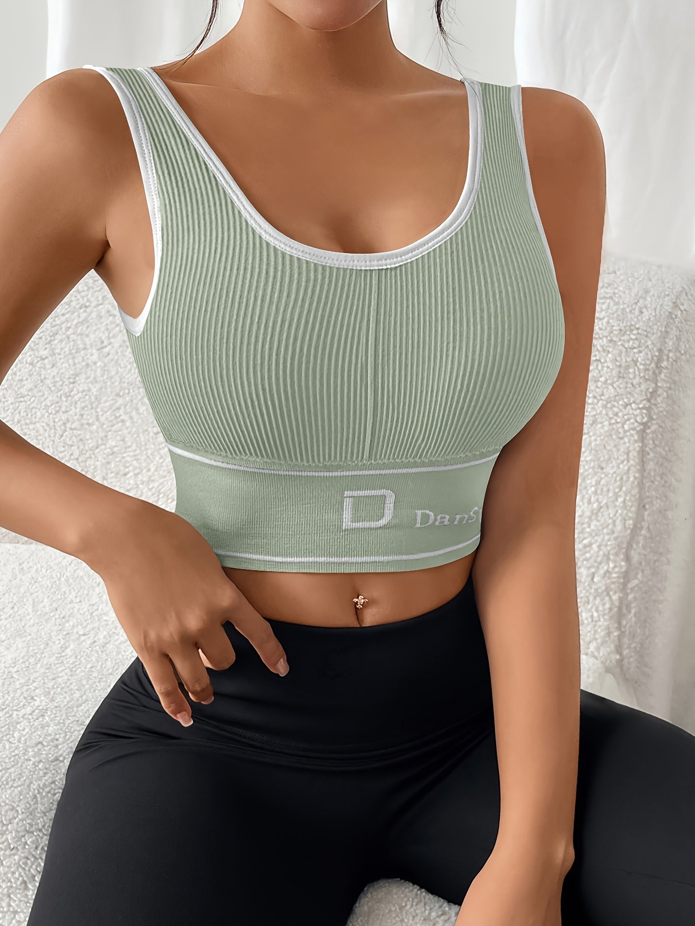 Women's Plus Size Sports Bra Tank Top Wire-Free Breathable Pack