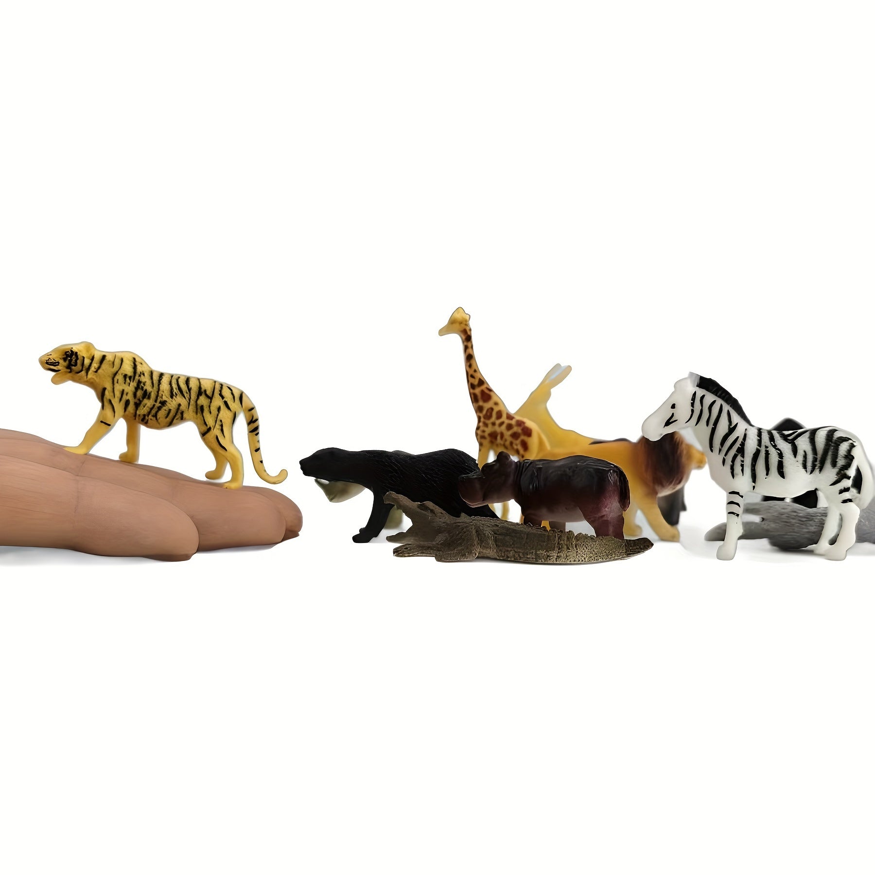 12-Piece Wildlife Animal Figurines Set for Kids Ages 3+ PVC Mixed Color
