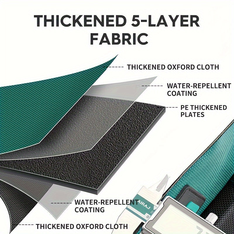 Waterproof Tool Bag with Reflective Strips for Electricians and Carpenters Durable Canvas Grey