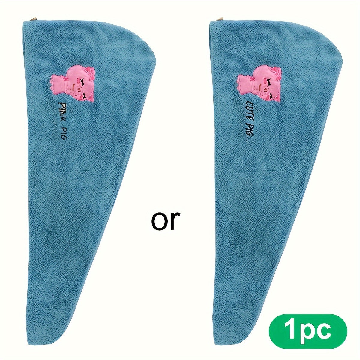 Ultra-absorbent mikroto'qima soch to'plami qiziqarli multfilm dizaynlarida - tez quriydigan, engil dush qopqog'i ayollar uchun. Moviy, binafsha, sariq, pushti ranglarda mavjud. Yumshoq va qulay polyester aralashmasi.