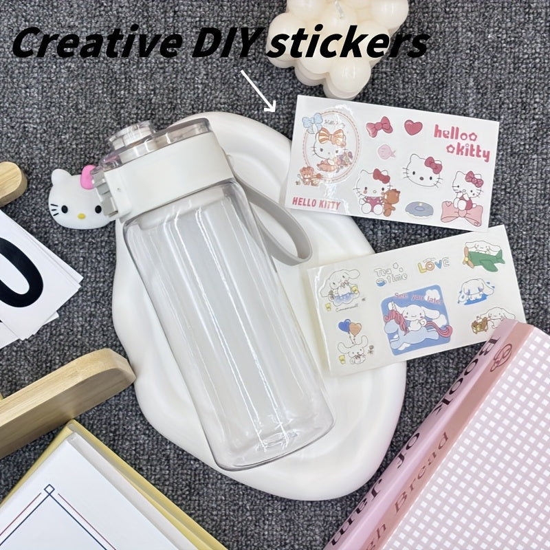 Sanrio Hello Kitty Jade Dog suv shishasi, qalamcha bilan - Ruxsat etilgan, mustahkam PC materialidan tayyorlangan, sayohat va avtomobil foydalanish uchun issiqlikka chidamli.