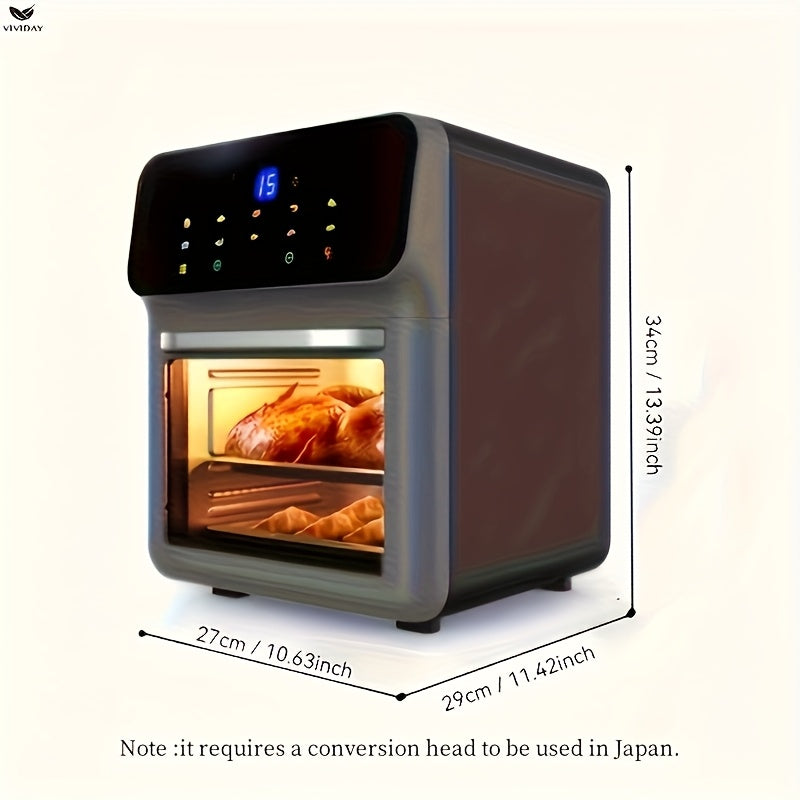 Kichik hajmli va vizual dizaynga ega oshxona uchun eng yaxshi sotiladigan ko‘p funksiyali havo qovurish uchun.