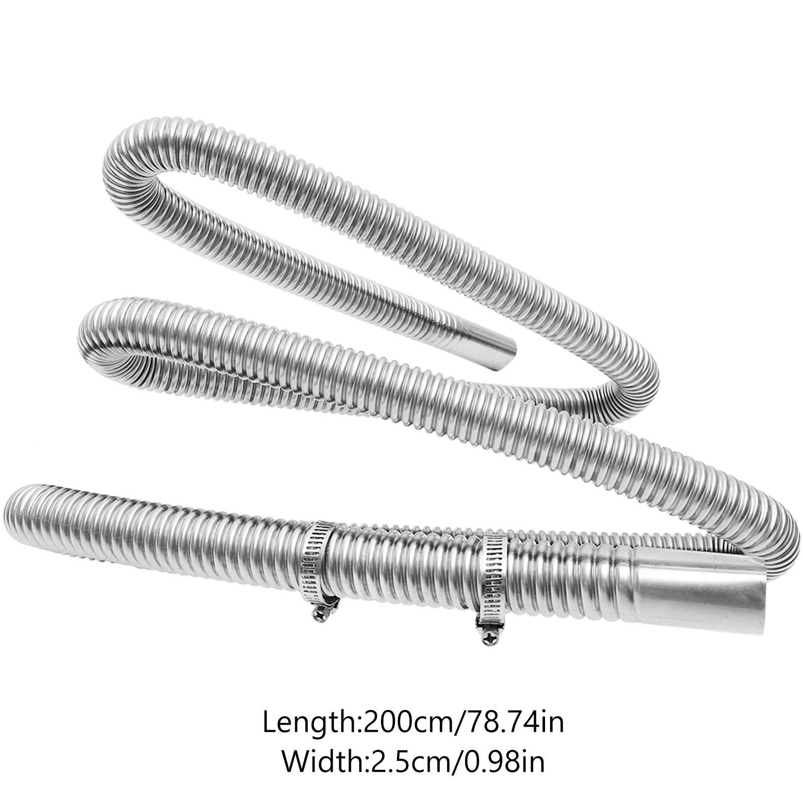 Stainless Steel Diesel Heater Exhaust Pipe Flexible Tail Exhaust Hose with Clamps