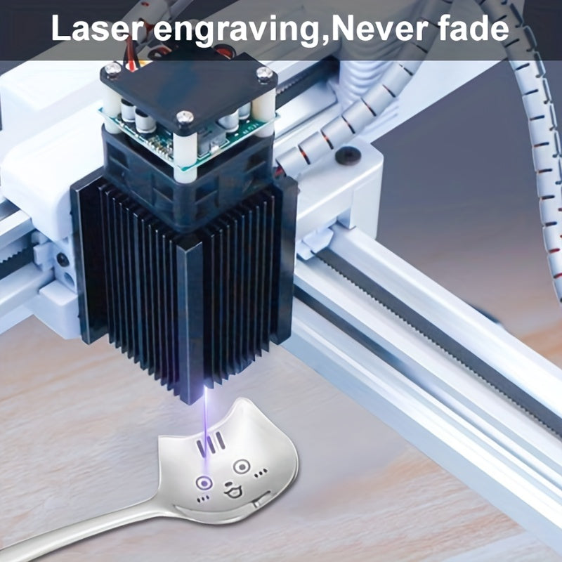 Set of 4 Long-Tail Cat Dessert Spoons Stainless Steel