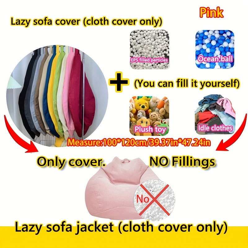 Yumshoq portativ lovish va lager uchun yuviladigan matodan tayyorlangan bo‘lakli kreslo