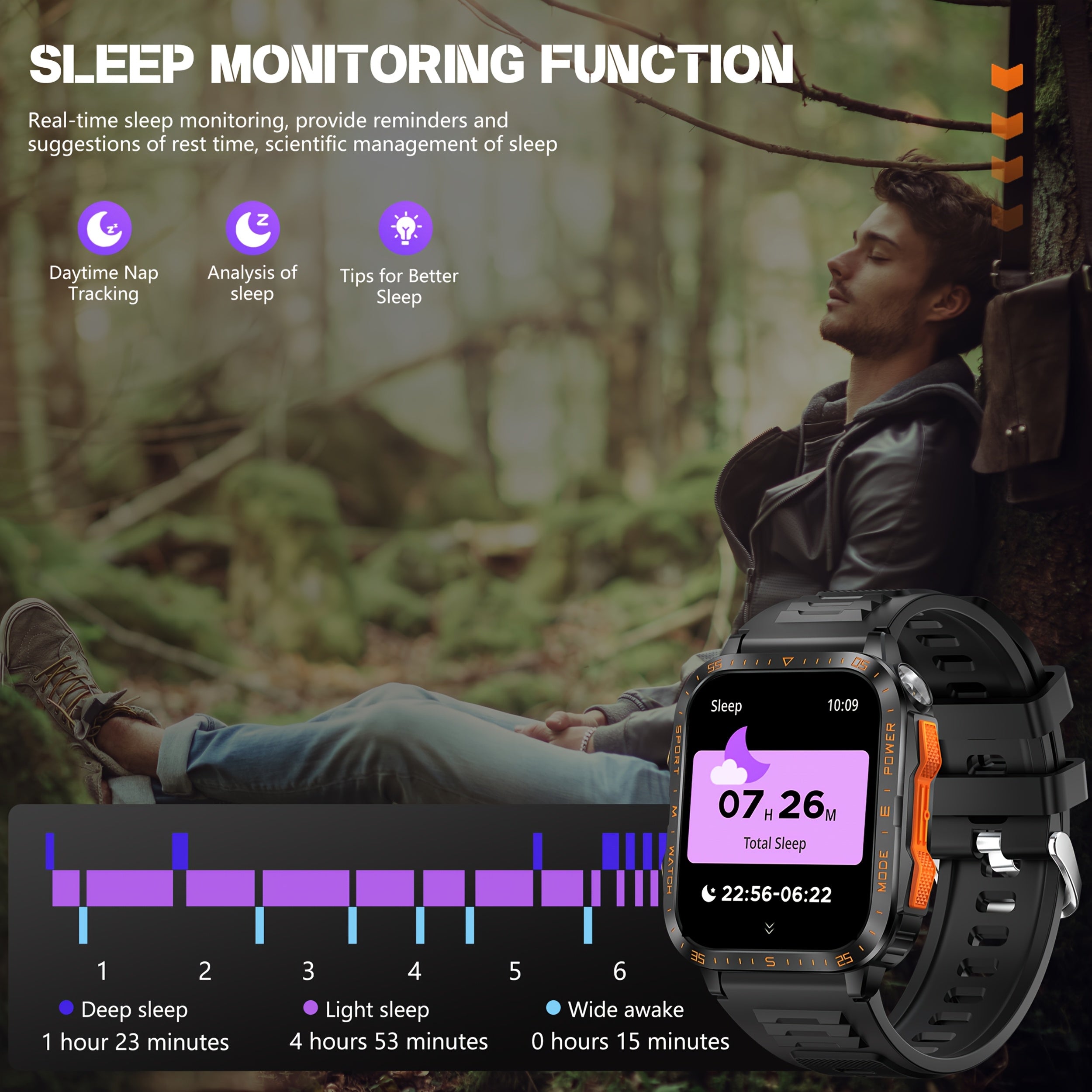 Men's Smart Watch with IPS Display Water Resistant 100+ Sports Modes Long Battery Life