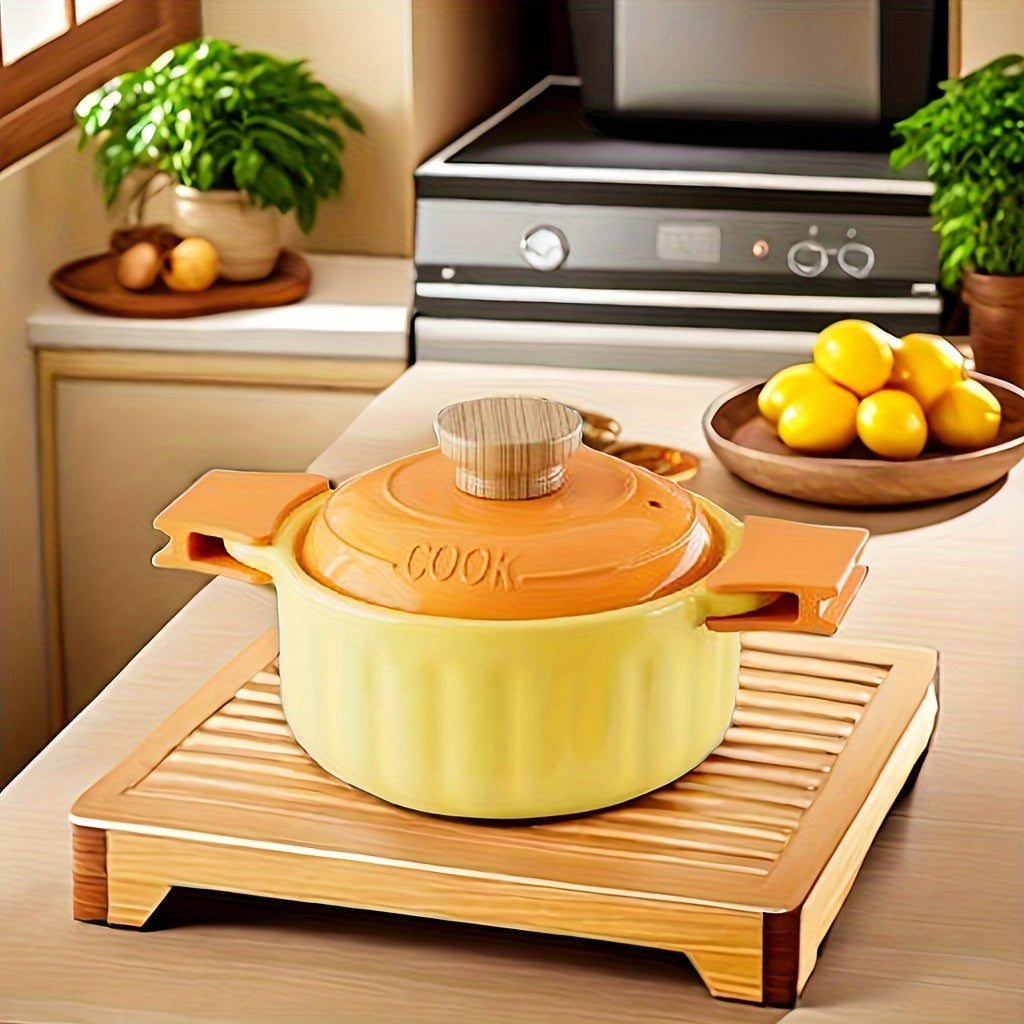 High Temperature Resistant Soup Pot with Flat Bottom, Easy to Clean, Suitable for Gas and Induction Stoves