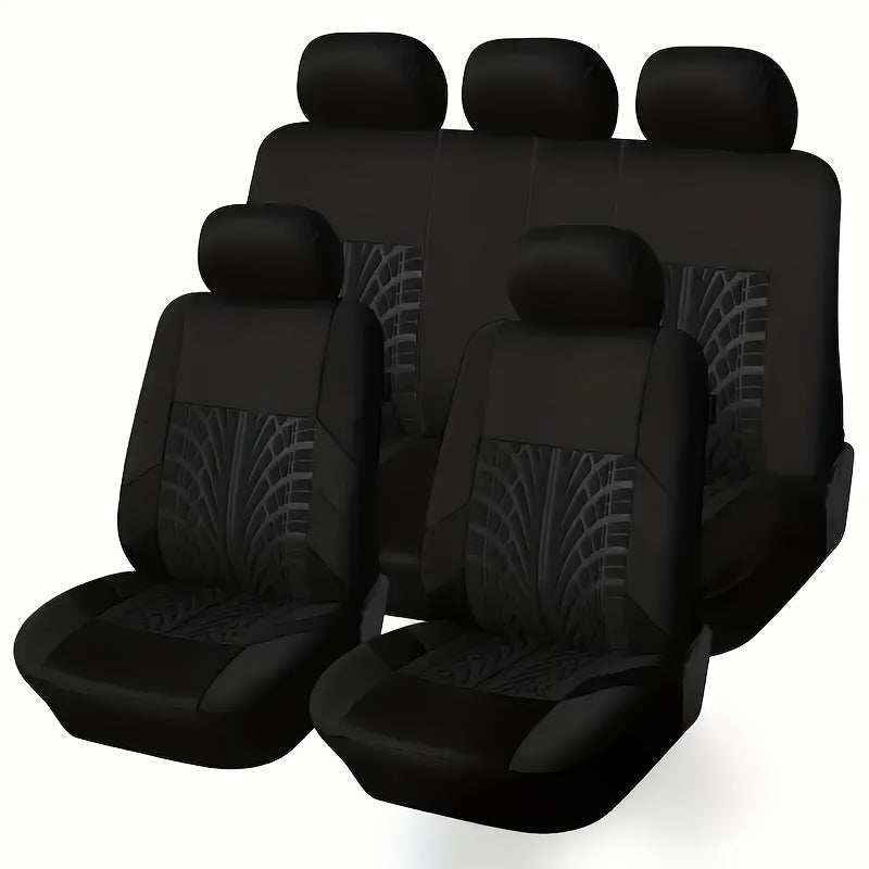 Universal 5-Seater Car Seat Cover Set Polyester All-Season Durable