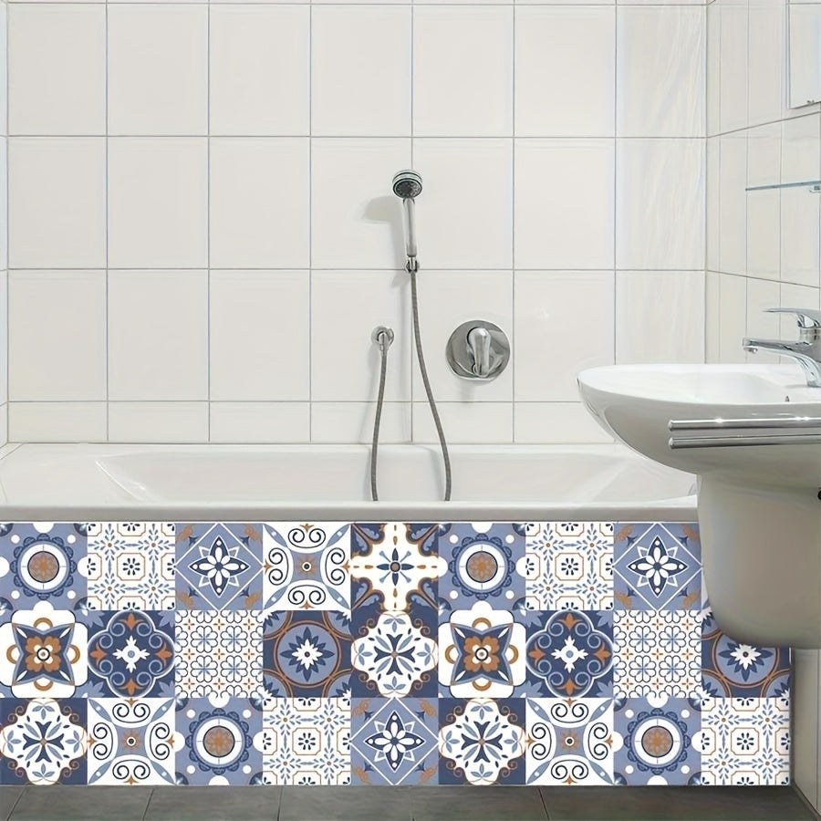 Self-Adhesive Bohemian Tile Pattern Wallpaper Waterproof Vinyl Contact Paper 40cm x 200cm