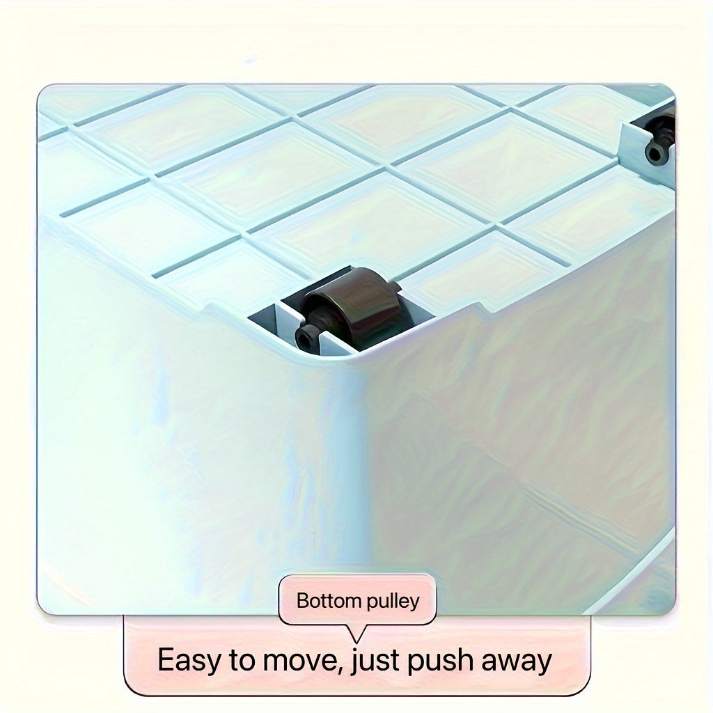 Square Plastic Storage Bins with Lids Waterproof Under-Bed Organizer for Home Car and Office