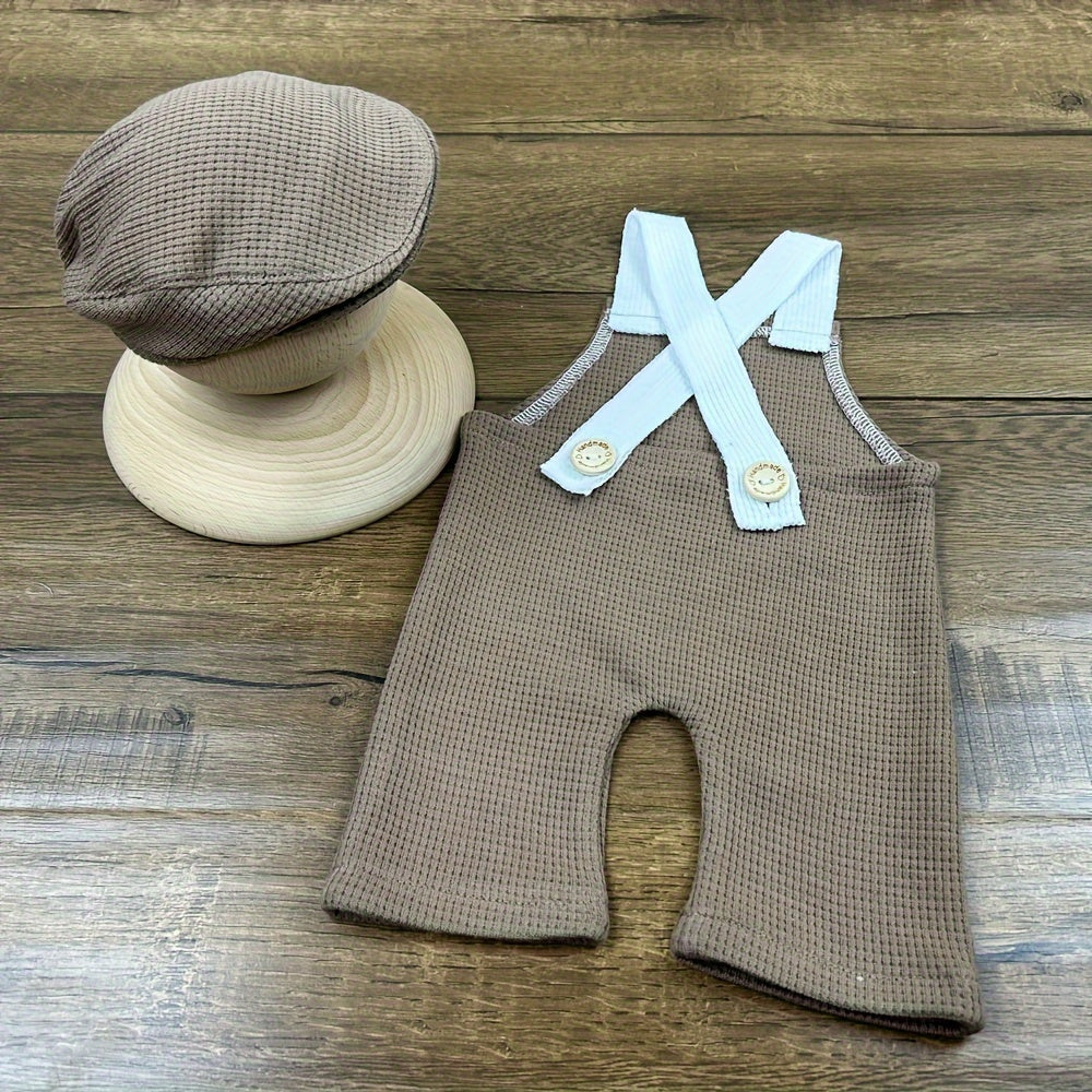 Newborn Baby Photography Props Set Knitted Hat and Body Suit