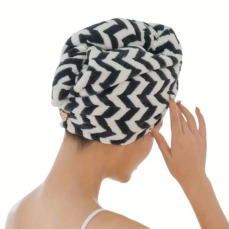 Microfiber Hair Wrap with Low-Lint Polyester Blend for Bathroom and Home Use