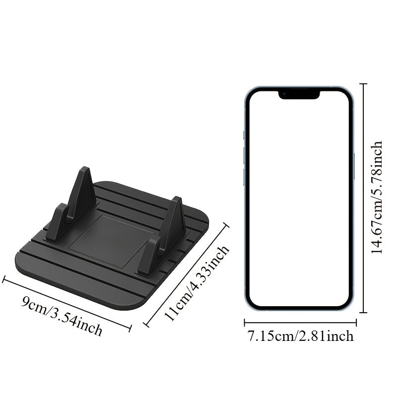 Universal Silicone Phone Holder for Car Dashboard Non-Slip Multi-Angle Mount